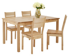 KIWANO-ruokaryhmä jatkettavalla pöydällä ja 4 tuolilla