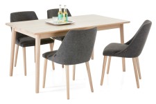 Pohjanmaan LOUHI-ruokapöytä ja 4 RONDO-tuolia