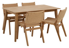 LUCAS-ruokapöytä ja 4 BRIENNE-tuolia