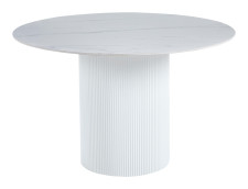 MILL-ruokapöytä valkoinen 120cm pyöreä