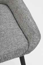 Rowico Home SIERRA-tuoli harmaa kangas/mustat metallijalat