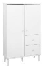 TUOMI ovikaappi nro 10 valkoinen/alumiinivedin