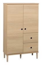 TUOMI ovikaappi nro 10 hiekkatammi/musta vedin